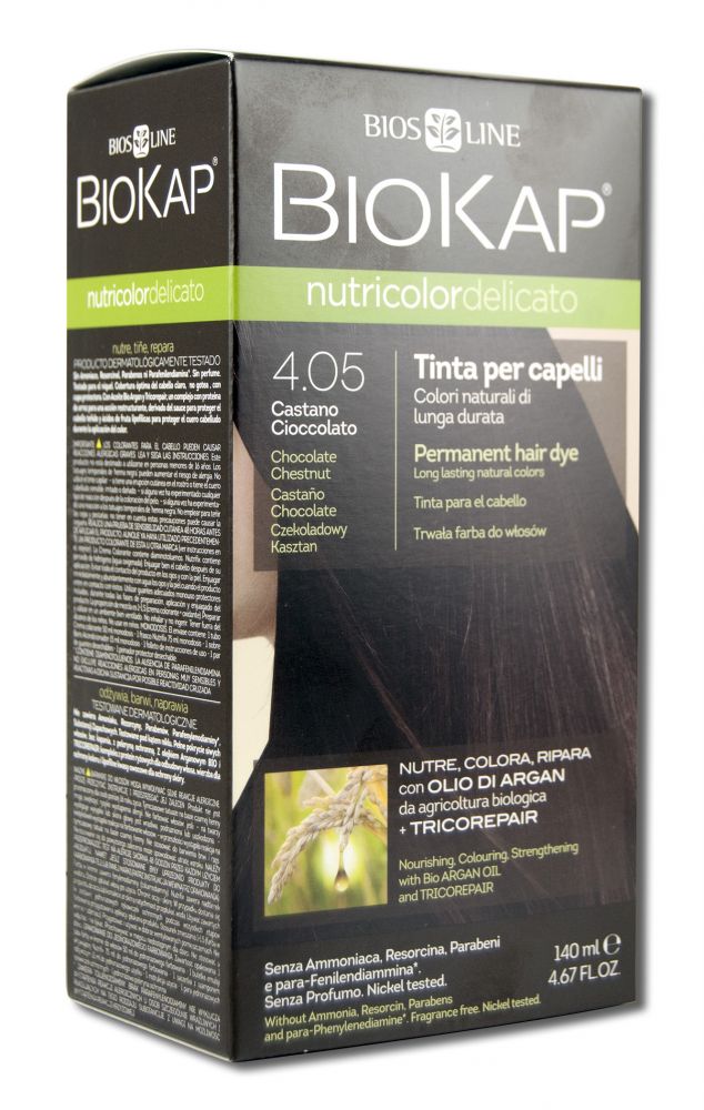Biokap Permanent Hair Colors Delicato 4.05 Chocolate Chestnut