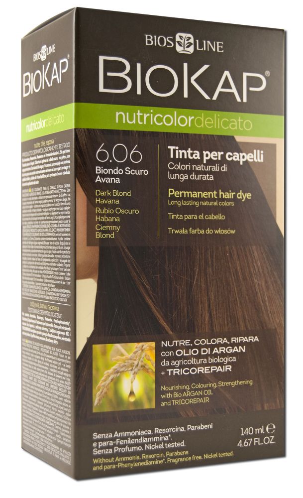 Biokap Permanent Hair Colors Delicato 6.06 Dark Blonde Havana