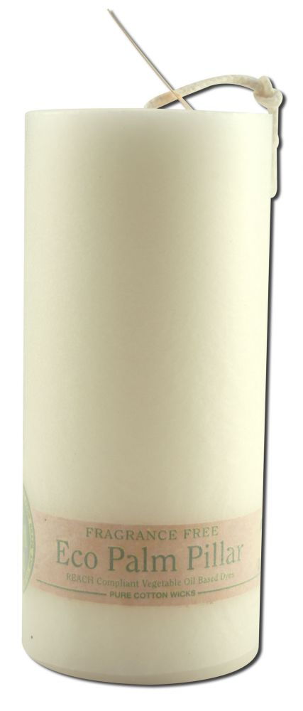 Aloha Bay Palm Wax Candles Ecopalm Unscented Pillar 2.25 in x 5 in White