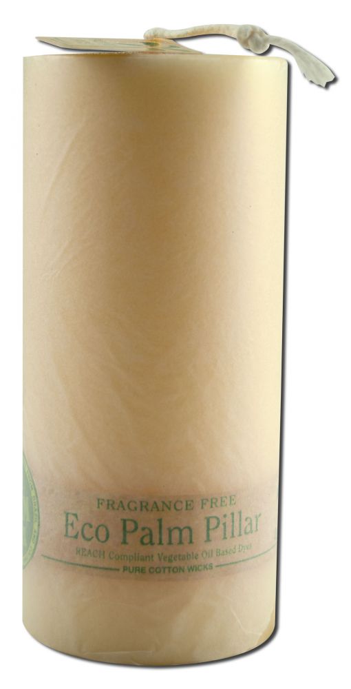 Aloha Bay Palm Wax Candles Ecopalm Unscented Pillar 2.25 in x 5 in Cream