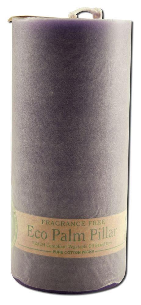 Aloha Bay Palm Wax Candles Ecopalm Unscented Pillar 2.25 in x 5 in Violet