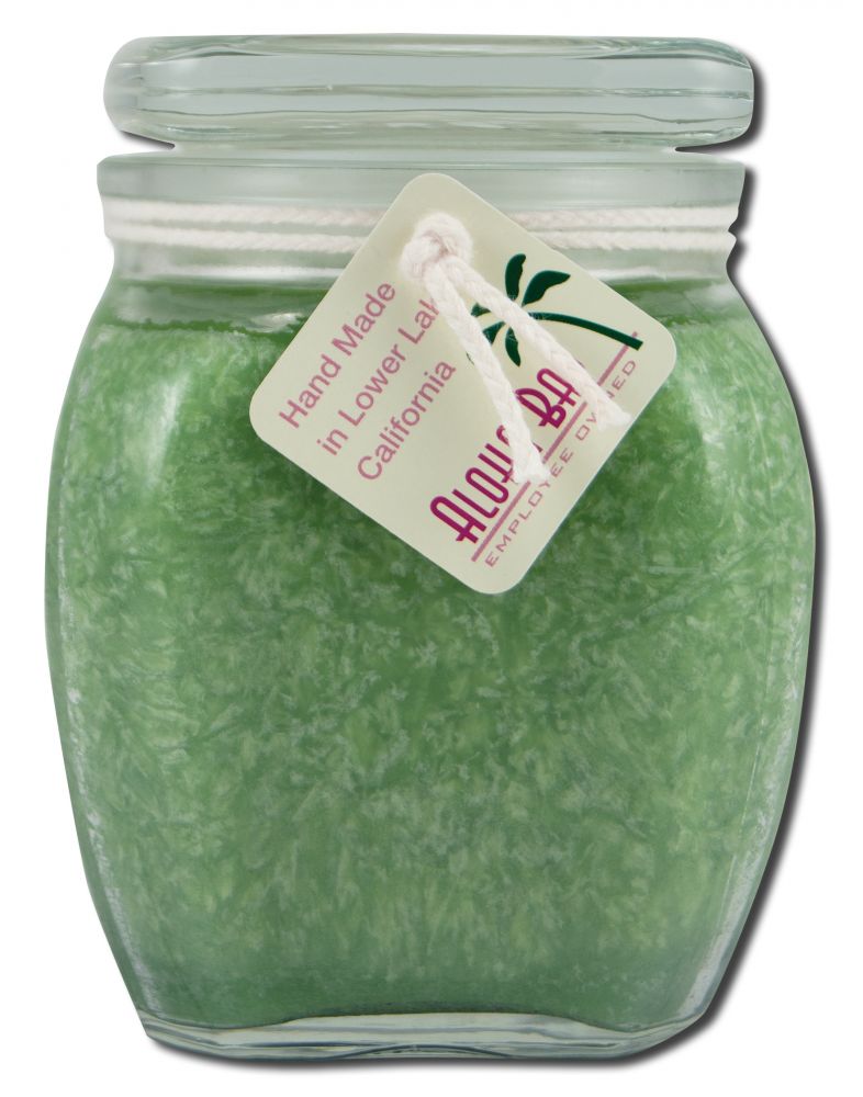 Aloha Bay Palm Wax Candles Coconut Wax Square Top Jar Perfume Blends With Essential Oils Ocean Sage 13.5 oz