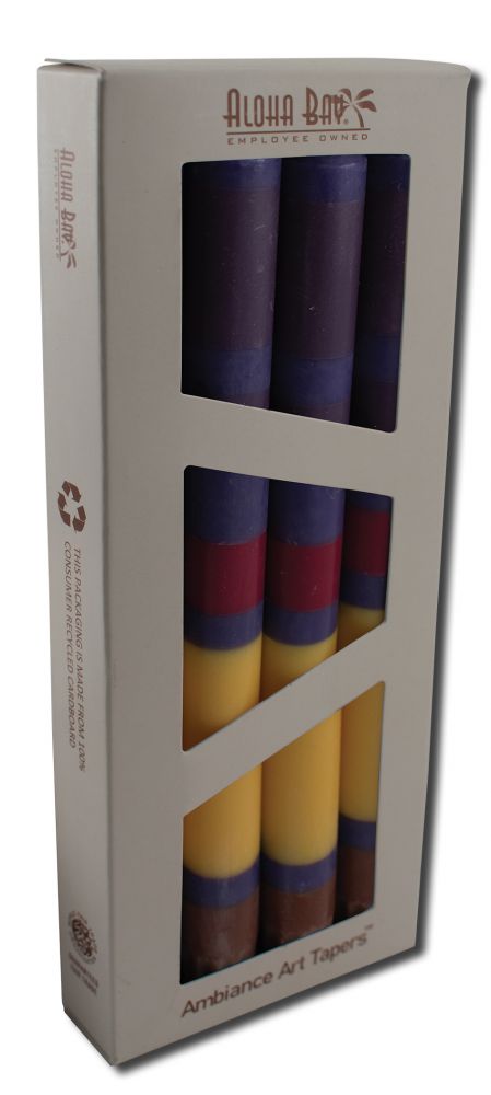 Aloha Bay Palm Wax Candles Palm Taper 9in Unscented Provence 4 pk