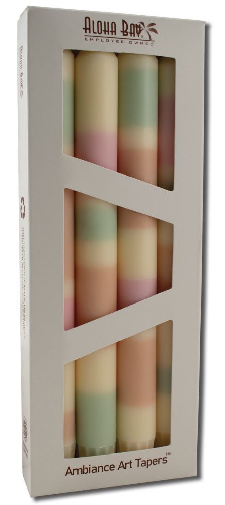 Aloha Bay Palm Wax Candles Palm Taper 9in Unscented Sonora 4 pk