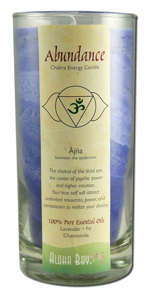 Aloha Bay Palm Wax Candles Chakra Jars Abundance (Indigo) Scented 11 oz