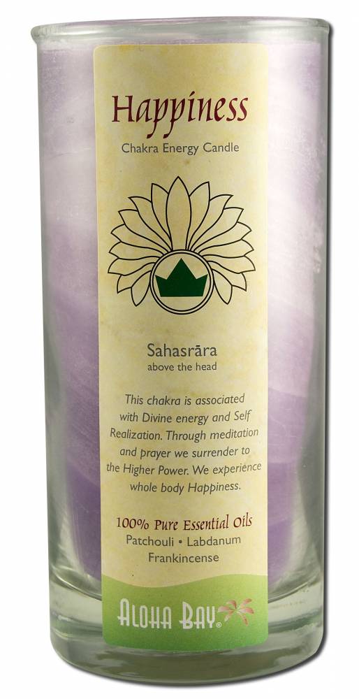 Aloha Bay Palm Wax Candles Chakra Jars Happiness (Violet) Scented 11 oz