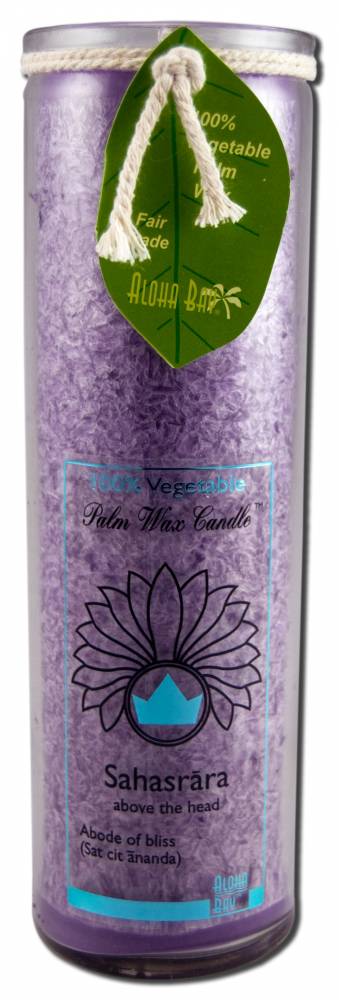 Aloha Bay Palm Wax Candles Chakra Jars Sahasrara (Violet) Unscented 16 oz