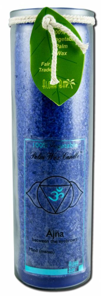 Aloha Bay Palm Wax Candles Chakra Jars Ajna (Indigo) Unscented 16 oz