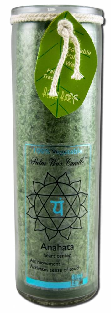 Aloha Bay Palm Wax Candles Chakra Jars Anahata (Green) Unscented 16 oz