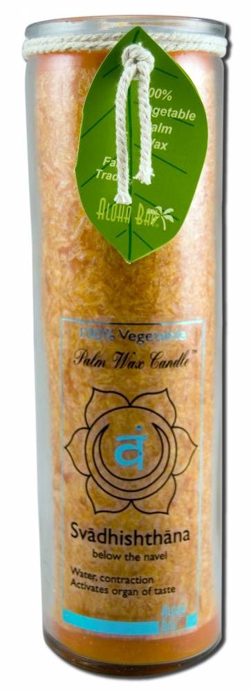 Aloha Bay Palm Wax Candles Chakra Jars Svadhishthana (Orange) Unscented 16