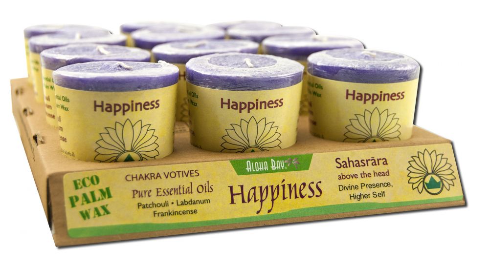 Aloha Bay Palm Wax Candles Scented Votives 100% Pure Essential Oils Happiness, Violet