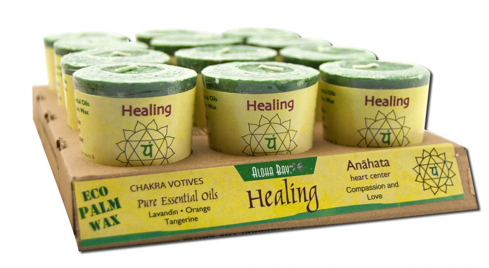 Aloha Bay Palm Wax Candles Scented Votives 100% Pure Essential Oils Healing, Green