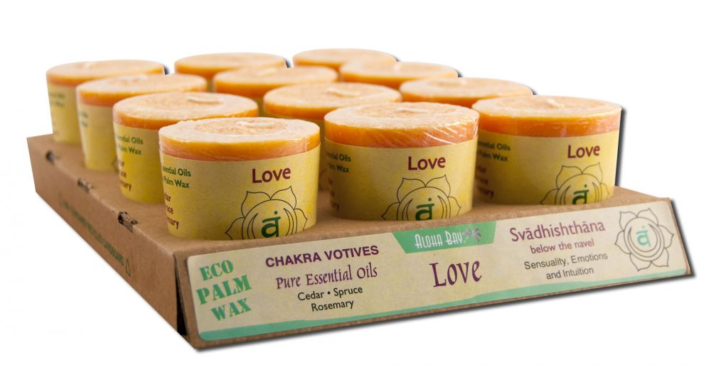 Aloha Bay Palm Wax Candles Scented Votives 100% Pure Essential Oils Love, Orange
