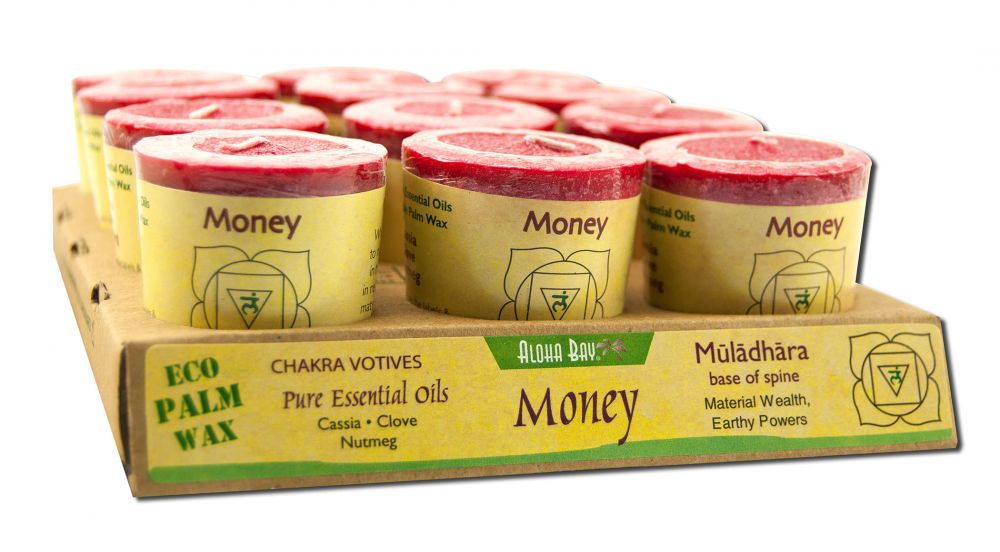 Aloha Bay Palm Wax Candles Scented Votives 100% Pure Essential Oils Money, Red