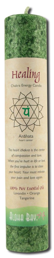 Aloha Bay Palm Wax Candles Chakra Energy Pillars 1.375 in x 8in 20-30 Hours Healing