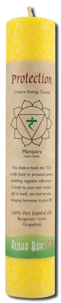 Aloha Bay Palm Wax Candles Chakra Energy Pillars 1.375 in x 8in 20-30 Hours Protection
