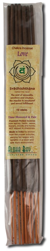 Aloha Bay Incense Chakra Love 12 pk