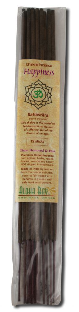 Aloha Bay Incense Chakra Happiness 12 pk