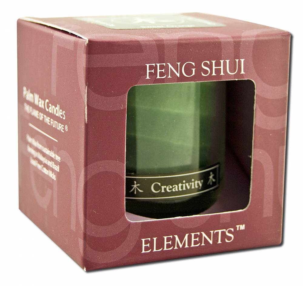 Aloha Bay Palm Wax Candles Feng Shui Palm Wax Candles Wood/Creativity 2.5 oz Jar