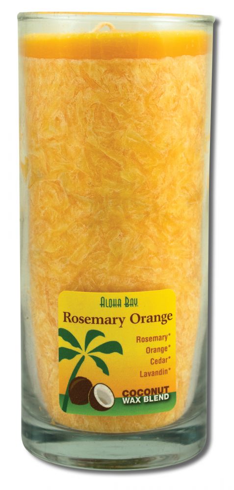 Aloha Bay Palm Wax Candles Coconut Wax Essential Oil Aloha Jar Rosemary Orange Peach 11 oz