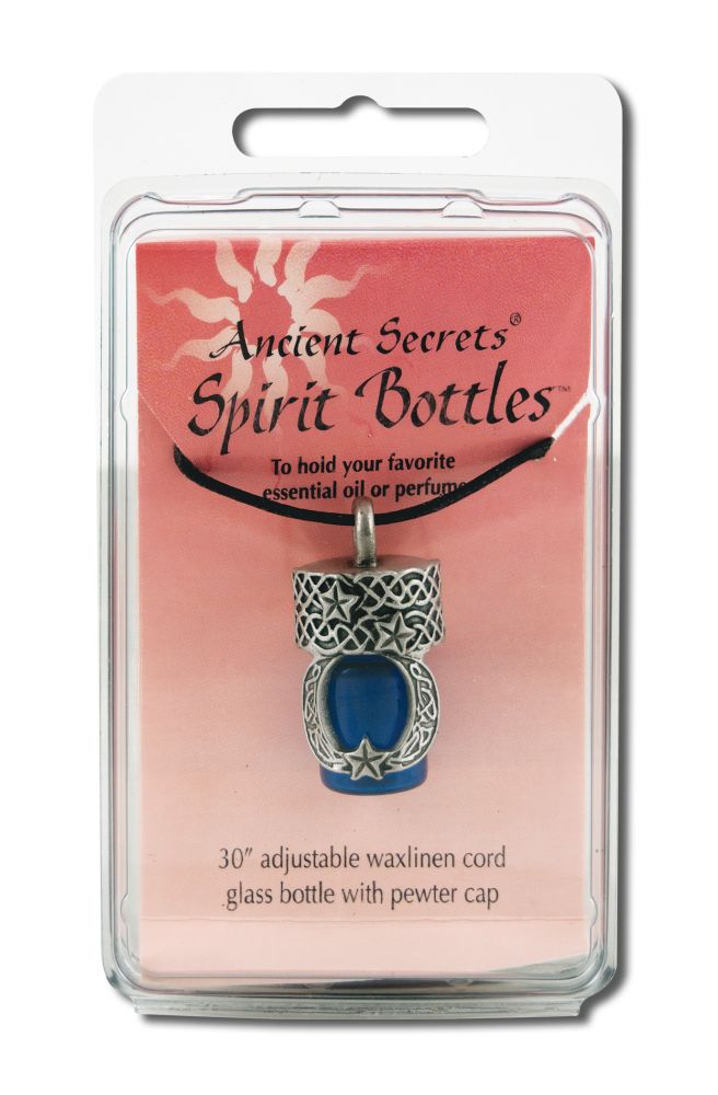 Ancient Secrets Aromatherapy Spirit Bottle Necklace Moon & Stars
