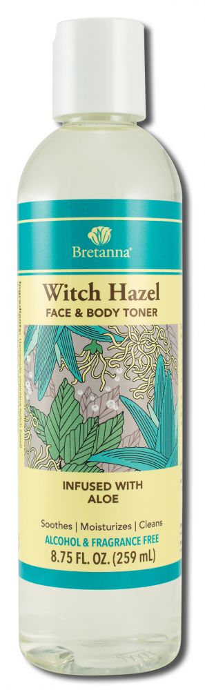 Bretanna Witch Hazel Toner Aloe Fragrance Free 8.75 oz