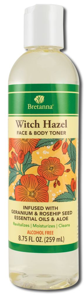 Bretanna Witch Hazel Toner Geranium Rose Hip 8.75 oz