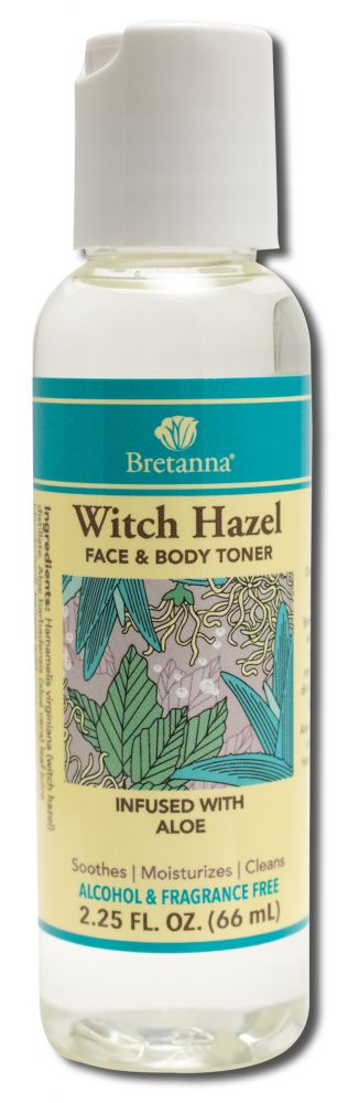 Bretanna Witch Hazel Toner Aloe Fragrance Free 2.25 oz