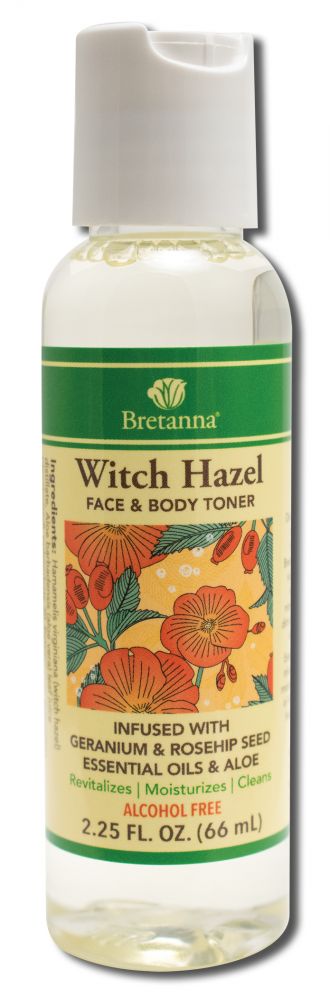 Bretanna Witch Hazel Toner Geranium Rose Hip 2.25 oz
