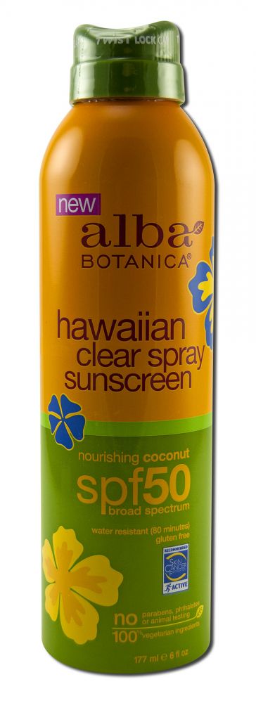 Alba Botanica Hawaiian Sun Care Continuous Spray Hawaiian Coconut SPF 50 6 oz