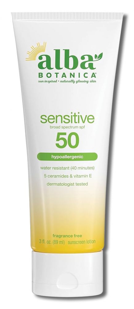Alba Botanica Sun Care Products Sun Sensitive Mineral SPF50 Lotion 3 oz