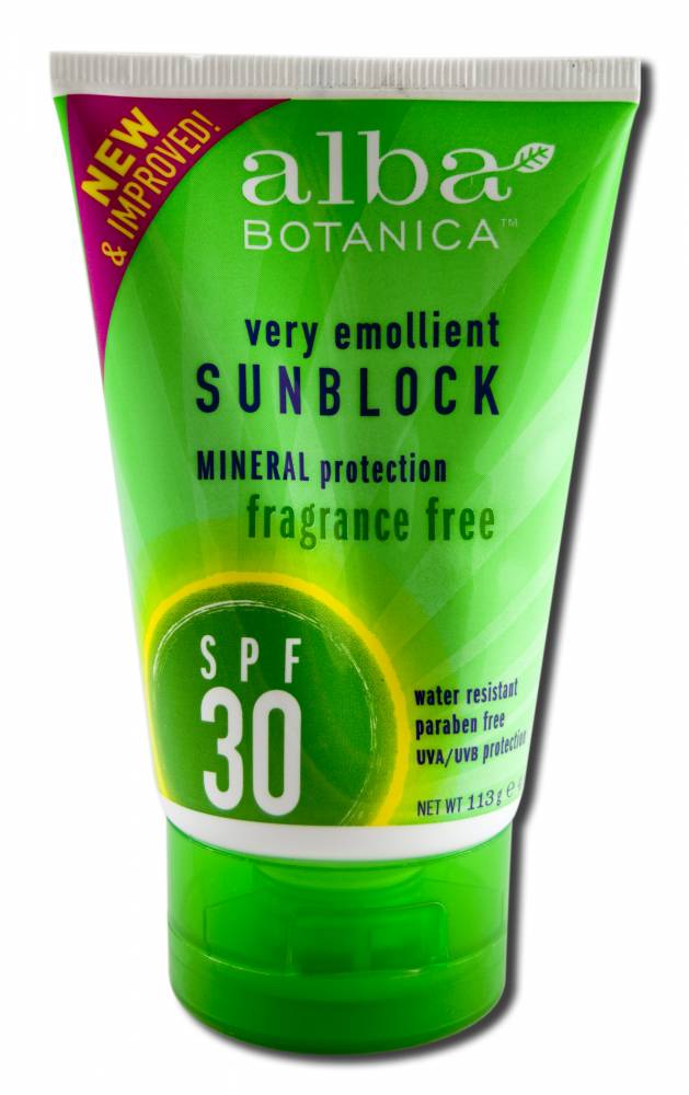 Alba Botanica Sun Care Products Mineral Sunblock Fragrance Free SPF 30