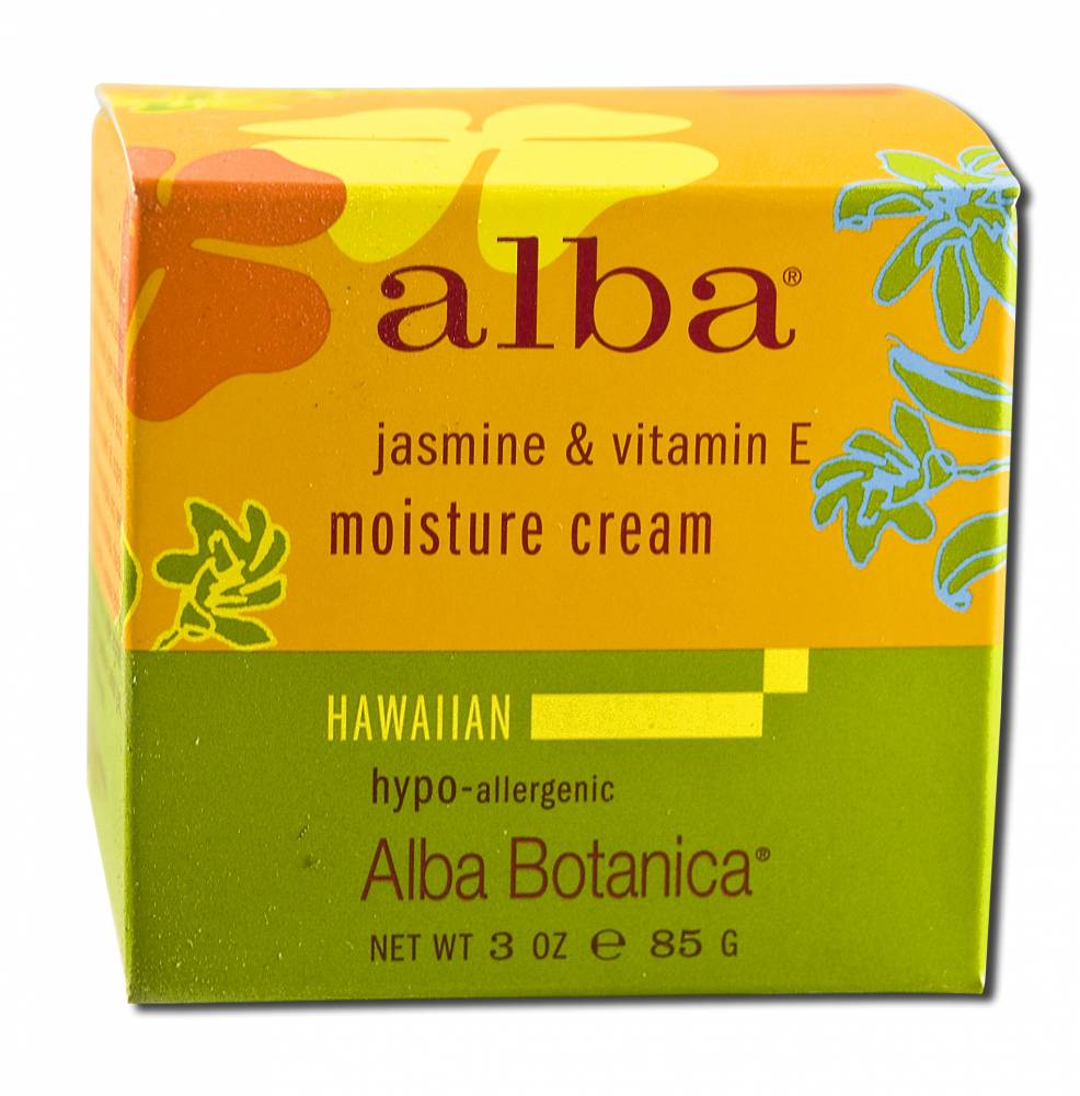 Alba Botanica Hawaiian Skin Care Jasmine and Vitamin E Moisture Cream 3 oz