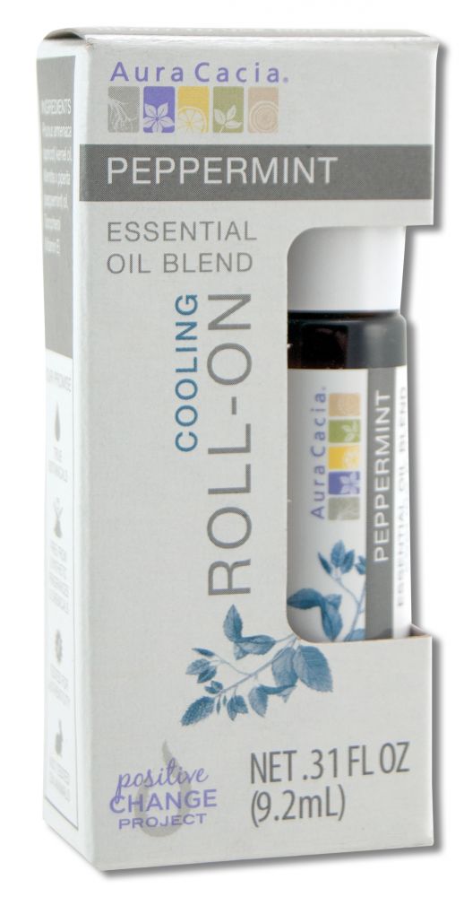 Aura Cacia Essential Oil Roll on Peppermint .31 oz
