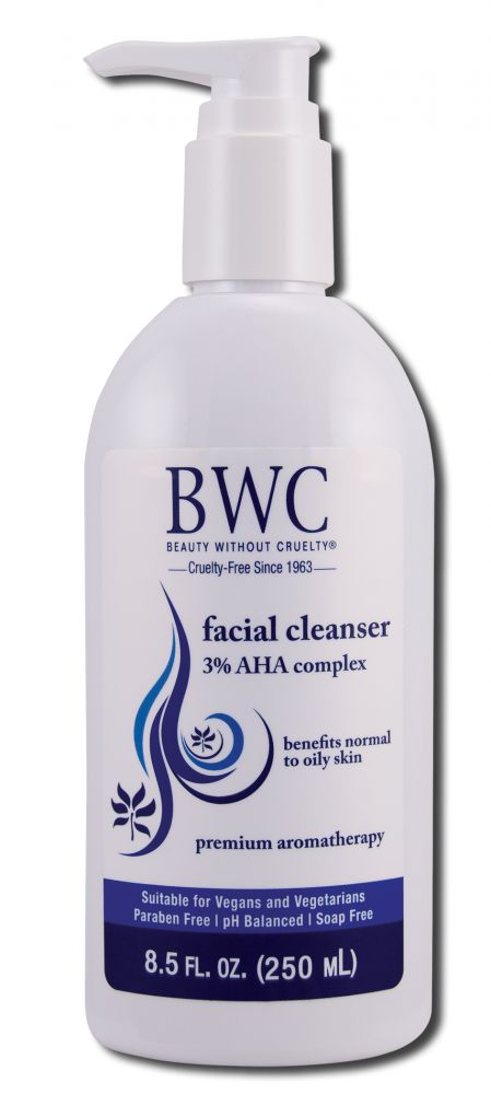 Beauty Without Cruelty (BWC) Aromatherapy Skin Care AHA Facial Cleanser 8.5 oz