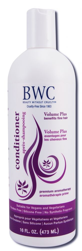Beauty Without Cruelty (BWC) Aromatherapy Hair Care Volume Plus Conditioner 16 oz