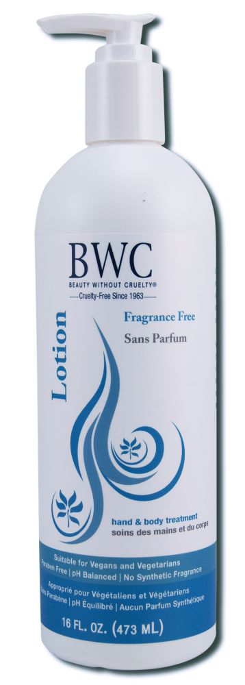 Beauty Without Cruelty (BWC) Fragrance Free Hand & Body Lotion 16 oz