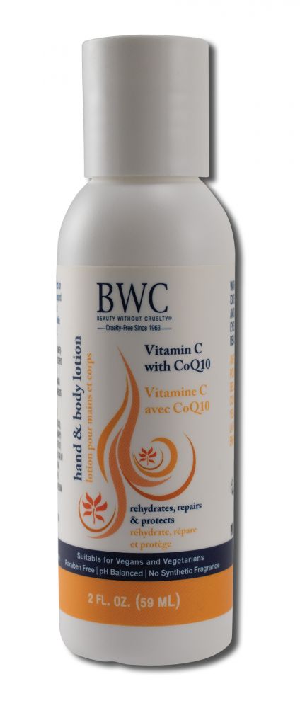 Beauty Without Cruelty (BWC) Trial-travel Minis Vitamin C CoQ10 Hand & Body Lotion 2 oz