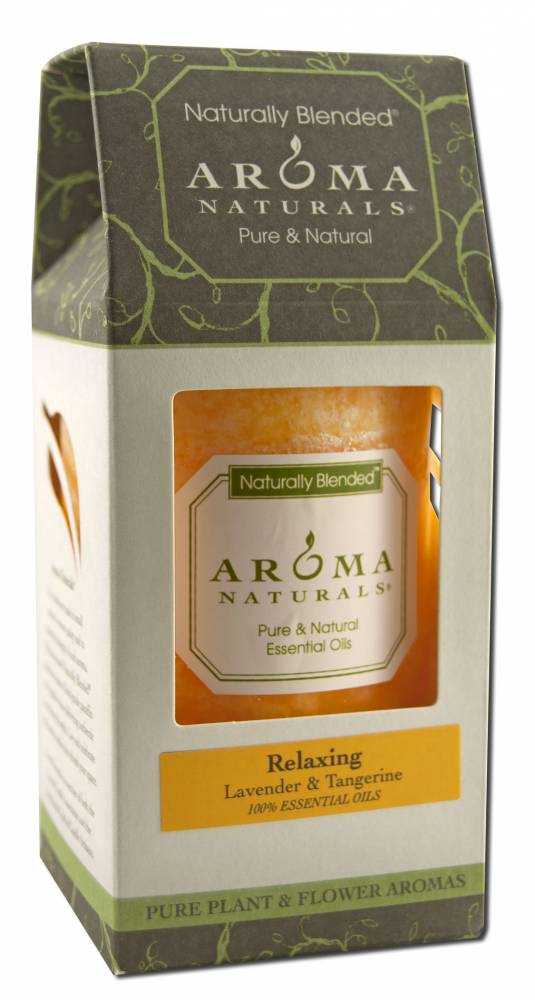Aroma Naturals Pillars 2.5 x 4 Relaxing Lavendar Tangerine