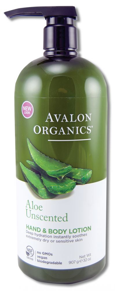 Avalon Organic Botanicals Value Size Unscented Hand & Body Lotion 32 oz