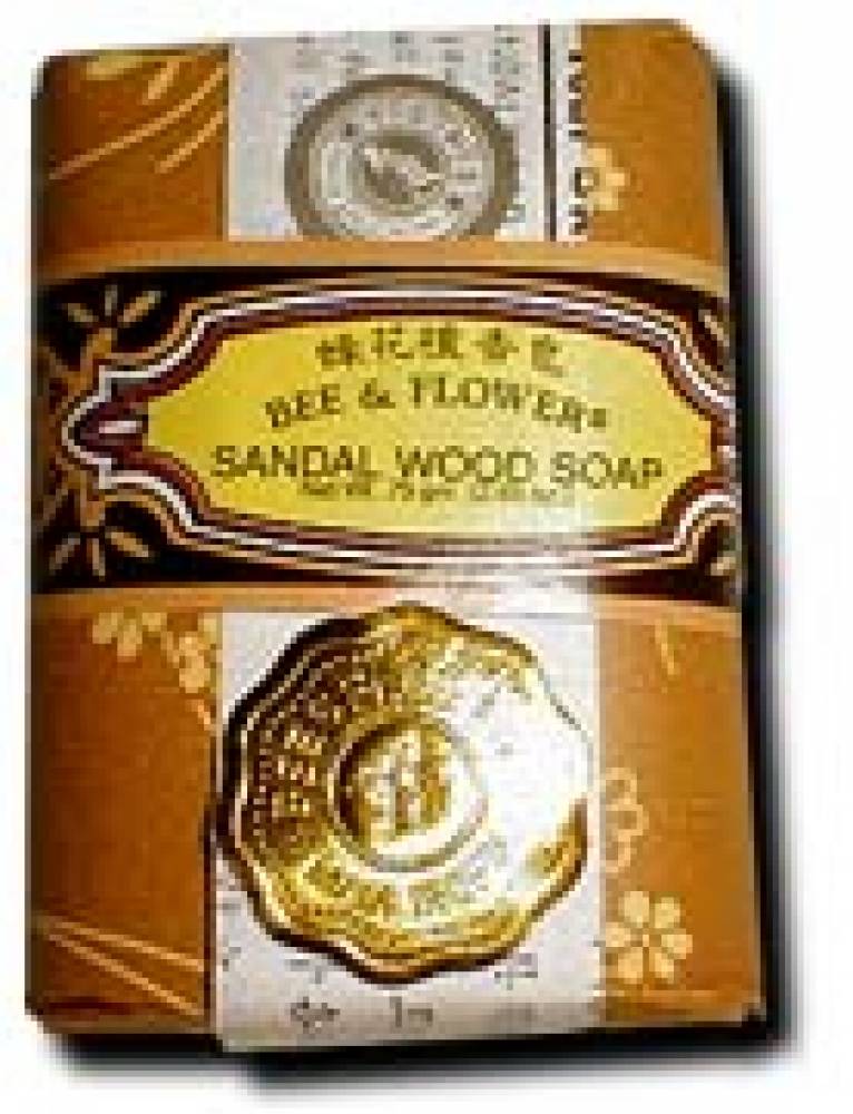 Bee and Flower Chinese Soaps Chinese Soaps Large Sandalwood Soap 4 pack