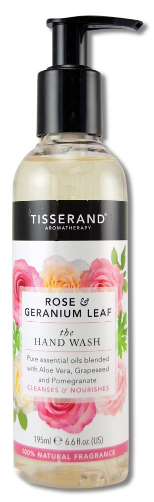 Tisserand Bath & Body Collection Rose & Geranium Leaf Hand Wash 6.6 oz