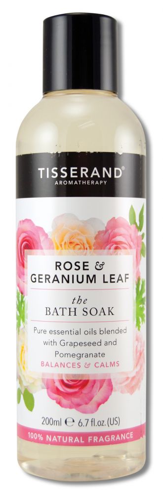 Tisserand Bath & Body Collection Rose & Geranium Leaf Bath Soak 6.7 oz