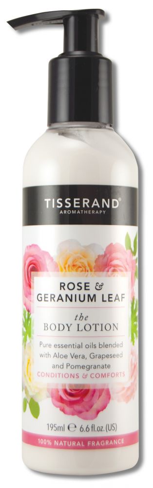 Tisserand Bath & Body Collection Rose & Geranium Leaf Body Lotion 6.6 oz