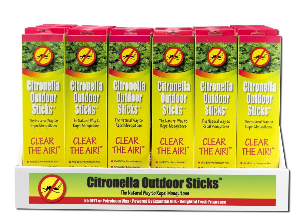 Citronella Outdoor Sticks Outdoor Sticks Citronella Outdoor Sticks Counter Display 36 pc