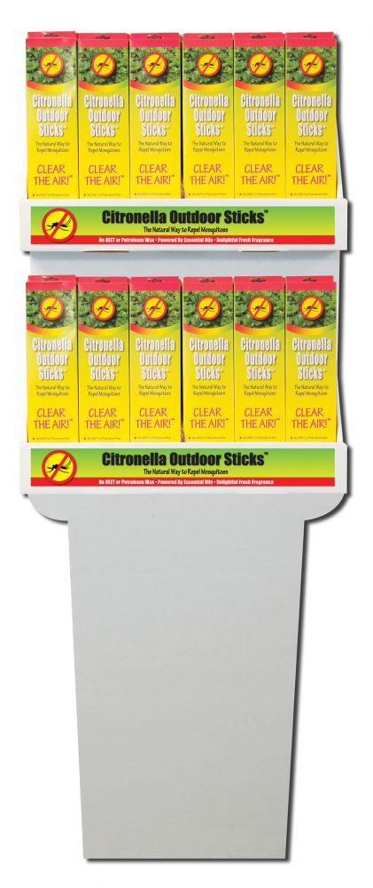 Citronella Outdoor Sticks Outdoor Sticks Citronella Outdoor Sticks Floor Display 72 pc