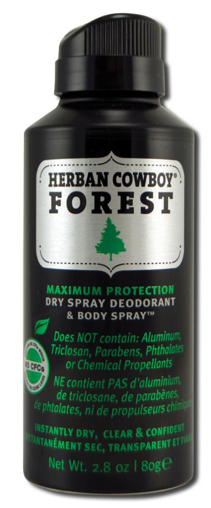 Herban Cowboy Deodorant Dry Spray Forest 2.8 oz