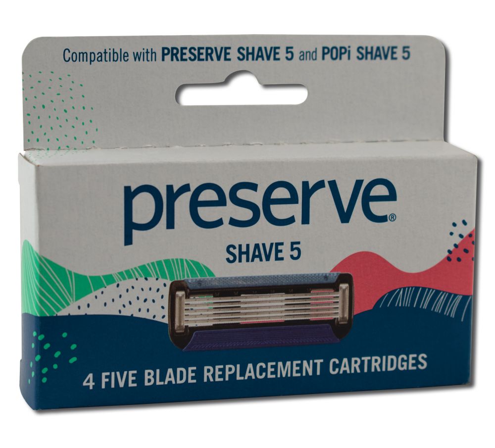 Preserve Shave Shave 5 System Shave 5 Replacement Blades 4 ct