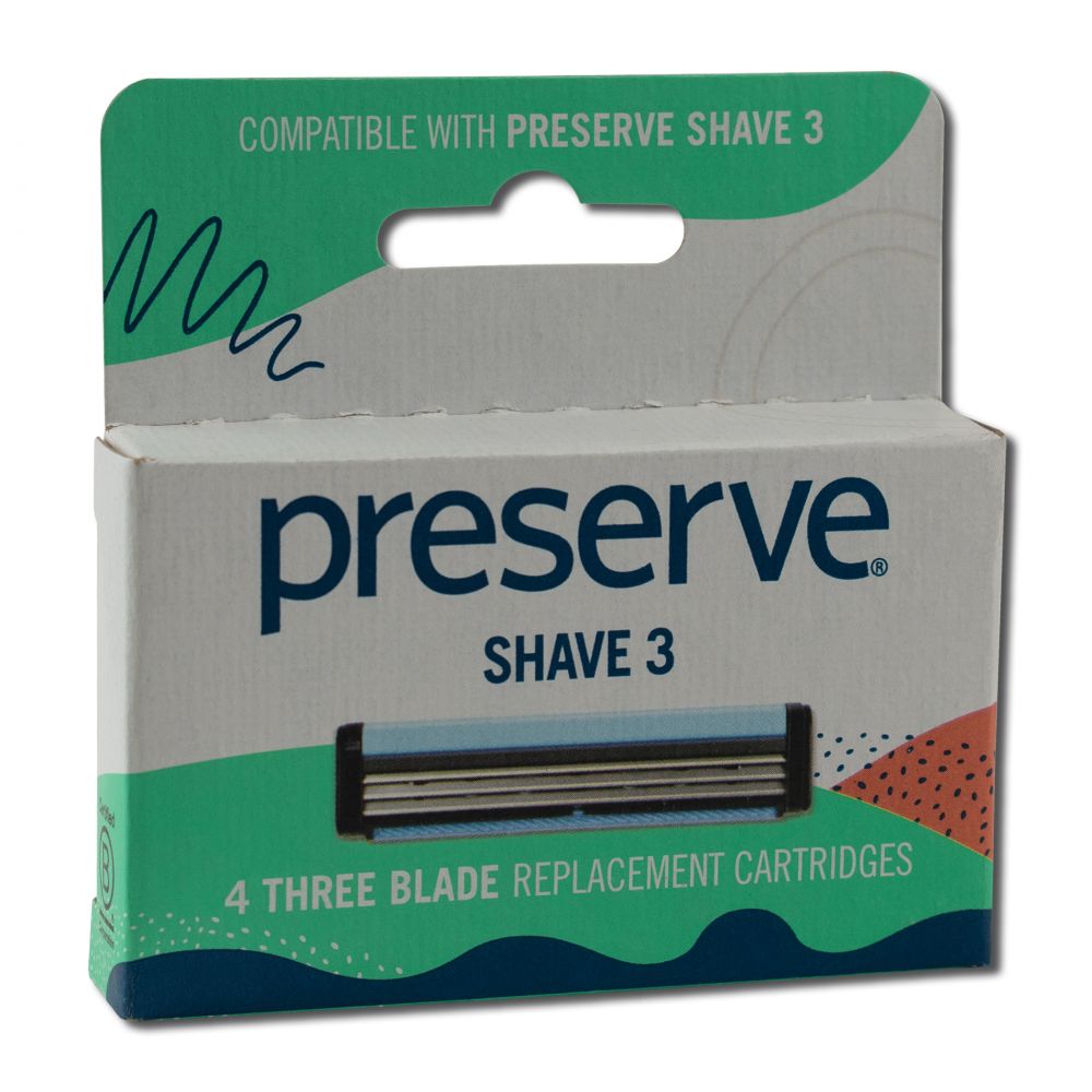 Preserve Shaving Products Razor Triple Blades 4 pk