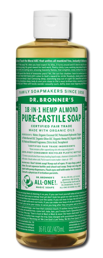 Dr Bronners Liquid Castile Soap Almond 16 oz